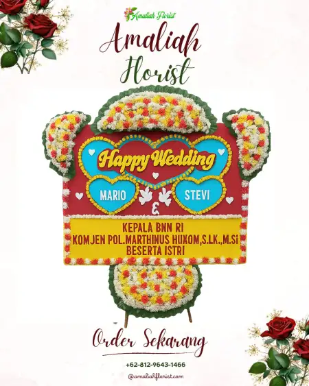 Papan Bunga Pernikahan Telanaipura